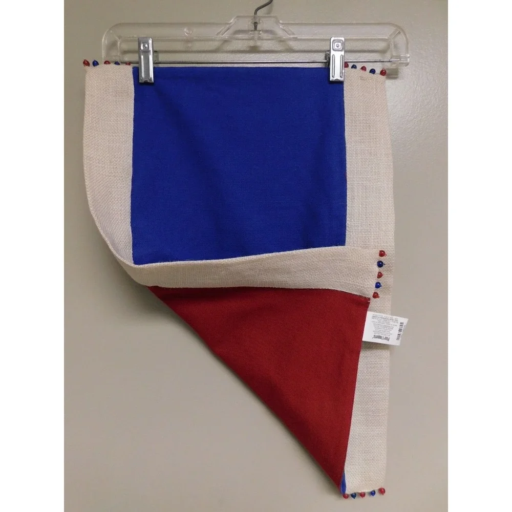 Pier One Imports Red/Blue Reversible‎ Beaded Placemats Set of 4